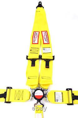 Race Harness Yellow Cam Lock 5 Point Seat Belt V Mount Signature Racerdirect