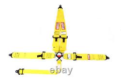 Race Harness Yellow Cam Lock 5 Point Seat Belt V Mount Signature Racerdirect