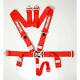 Racequip 711011 Red Race Car Seat Belts 5 Pt SFI Safety Harness NASCAR USAC