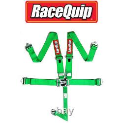 Racequip 711071 SFI 5 Point Latch & Link Style Racing Seat Belt Harness Green