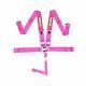 Racequip 711081 5 Point Latch & Link Style Racing Seat Belt Harness Pink