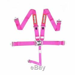 Racequip 711081 5 Point Latch & Link Style Racing Seat Belt Harness Pink