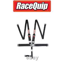Racequip 717007 5 Point Latch Link Style HNR Racing Seat Belt Harness Black SFI