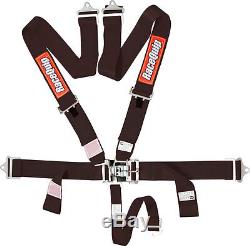 Racequip Harness Racing Seat Belt 5-pt Black Bolt-in Or Wrap Sfi 16.1 #711001