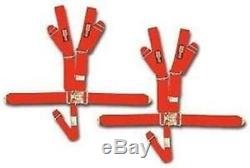 Racequip Red 5 point Racing Harness Seat Belts 2 Pair CURRENT DATES Razor rzr