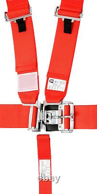 Racequip Seat Belt Harness 711011 Latch and Link 5-Point Harness 3.000 Red