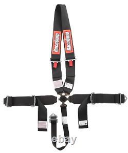 Racequip Seat Belt Harness 748008 Dragster Camlock 4-Point 3.000 Black