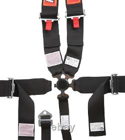 Racequip Seat Belt Harness 748008 Dragster Camlock 4-Point 3.000 Black