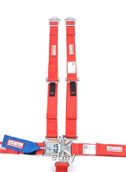 Racer Direct Q-m Racing 2 Harness Sfi 16.1 5 Point Latch & Link Seat Belt Red