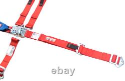 Racer Direct Q-m Racing 2 Harness Sfi 16.1 5 Point Latch & Link Seat Belt Red