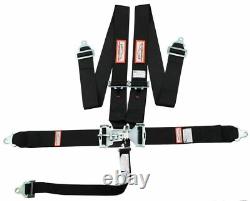 Racerdirect New Sfi 16.1 Latch & Link 5 Point Racing Harness Seat Belt Black