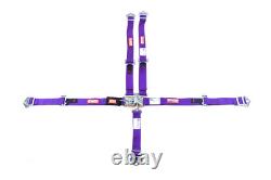 Racerdirect Quarter Midget Race Harness Sfi 16.1 5pt Latch&link Seat Belt Purple