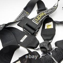 Racetech 6 Point Magnum Lightweight HANS Series Harness FIA SFI Black Camlock