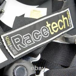 Racetech 6 Point Magnum Lightweight HANS Series Harness FIA SFI Black Camlock