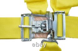 Racing Harness Seat Belt 5 Point Yellow Sfi 16.1 Latch & Link Racerdirect