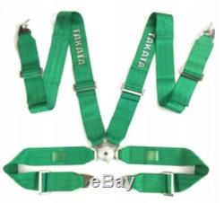 Racing Seat Belts Sport M-5108 4-points 3 Green Takata Replica Harness