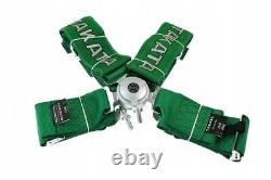 Racing Seat Belts Sport M-5108 4-points 3 Green Takata Replica Harness