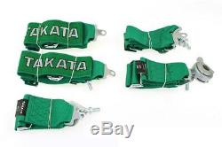 Racing Seat Belts Sport M-5117 6-points 3 Green Takata Replica Harness