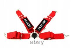 Racing Seat Belts Sport M-5138 Slide Quick 4-points 3 Red