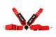 Racing Seat Belts Sport M-5138 Slide Quick 4-points 3 Red