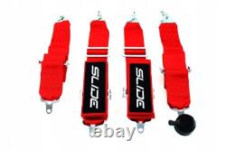 Racing Seat Belts Sport M-5138 Slide Quick 4-points 3 Red