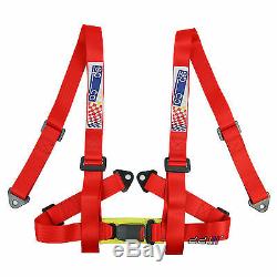 Racing Sports 4 Point 2 Inch Harness Seat Belt Safety Belt Red 1 Pair