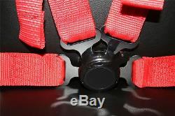 Raptor 4x4 Safety Belts 4 Points 2 Red Harness Seat Belt Off Road Racing