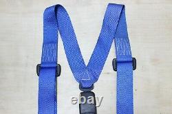 Rare Vintage JDM TRUST Gracer Seat Belt Sport Harness Set, blue