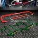 Red 49stainless Steel Chassis Harness Bar+green 4-pt Strap Buckle Seat Belt