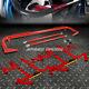 Red 49stainless Steel Chassis Harness Bar+red 4-pt Strap Buckle Seat Belt