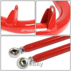 Red 49stainless Steel Chassis Harness Bar+red 4-pt Strap Buckle Seat Belt