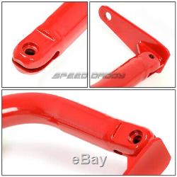 Red 49stainless Steel Chassis Harness Bar+red 4-pt Strap Camlock Seat Belt