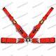 Red 4 Point Camlock Quick Release Car Seat Belt Harness For OMP Racing Universal