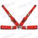 Red 4 Point Camlock Quick Release Car Seat Belt Harness Racing Universal 3 New