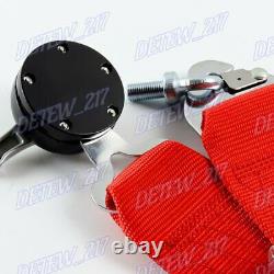 Red 4 Point Camlock Quick Release Car Seat Belt Harness Racing Universal 3 New