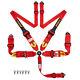 Red 5 Point Harness Cam Lock Quick Release Kart Racing Safety Belt SFI 16.1 New