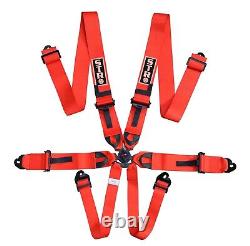 Red 6-Point Race Harness FIA 8853-2016 2030 Safety Seat Belt IVA Safe STR
