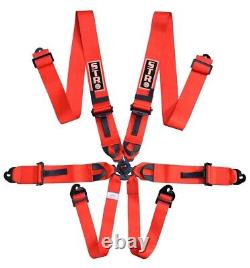 Red 6-Point Race Harness FIA 8853-2016 2030 Safety Seat Belt IVA Safe STR