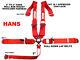 Red Hans Safety Race Harness Cam Lock Racing Sfi 16.1 5 Point Seat Belt