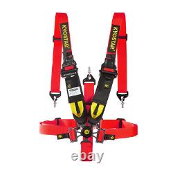 Red Heavy-Duty 5-Point Camlock Quick Release Racing Seat Belt Safety Harness NEW