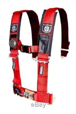 Red Pro Armor Seat Belt Harness 4 Point 3 Padded Polaris RZR1000XP RZR 1000 XP