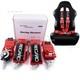 Red RECARO 4 Point 3 Racing Seat Belt Quick Release Seatbelt Snap-On Harness