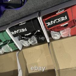 Red RECARO 4 Point 3 Racing Seat Belt Quick Release Seatbelt Snap-On Harness