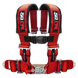 Red Race H Harness Seat Belt 4 Point Pads for Sand Rail 2x2 style Longtravel Car