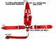Red Safety Harness Sfi 16.1 Racing 5 Point V Mount 3 Cam Lock Seat Belt