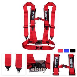 Red Universal 3 4-Point Car Auto Racing Sport Seat Belt Safety Harness Strap
