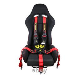 Red Universal Heavy-Duty 5Point Camlock Quick Release Seat Belt Safety Harness