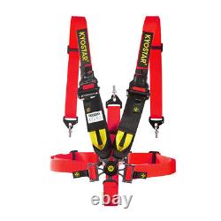 Red Universal Heavy-Duty 5Point Camlock Quick Release Seat Belt Safety Harness