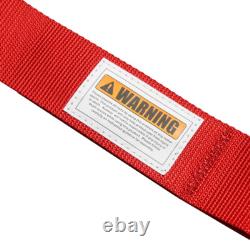 Red Universal Heavy-Duty 5Point Camlock Quick Release Seat Belt Safety Harness