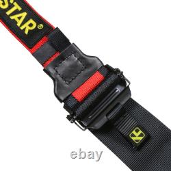 Red Universal Heavy-Duty 5Point Camlock Quick Release Seat Belt Safety Harness